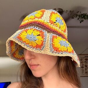 Pura Vida Multicolor Crochet Bucket Hat
